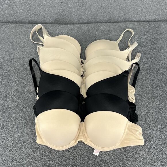 Victoria's Secret Other - Victoria’s Secret PINK Bras 32B 32A Push Up Black Nude Lot of 7.